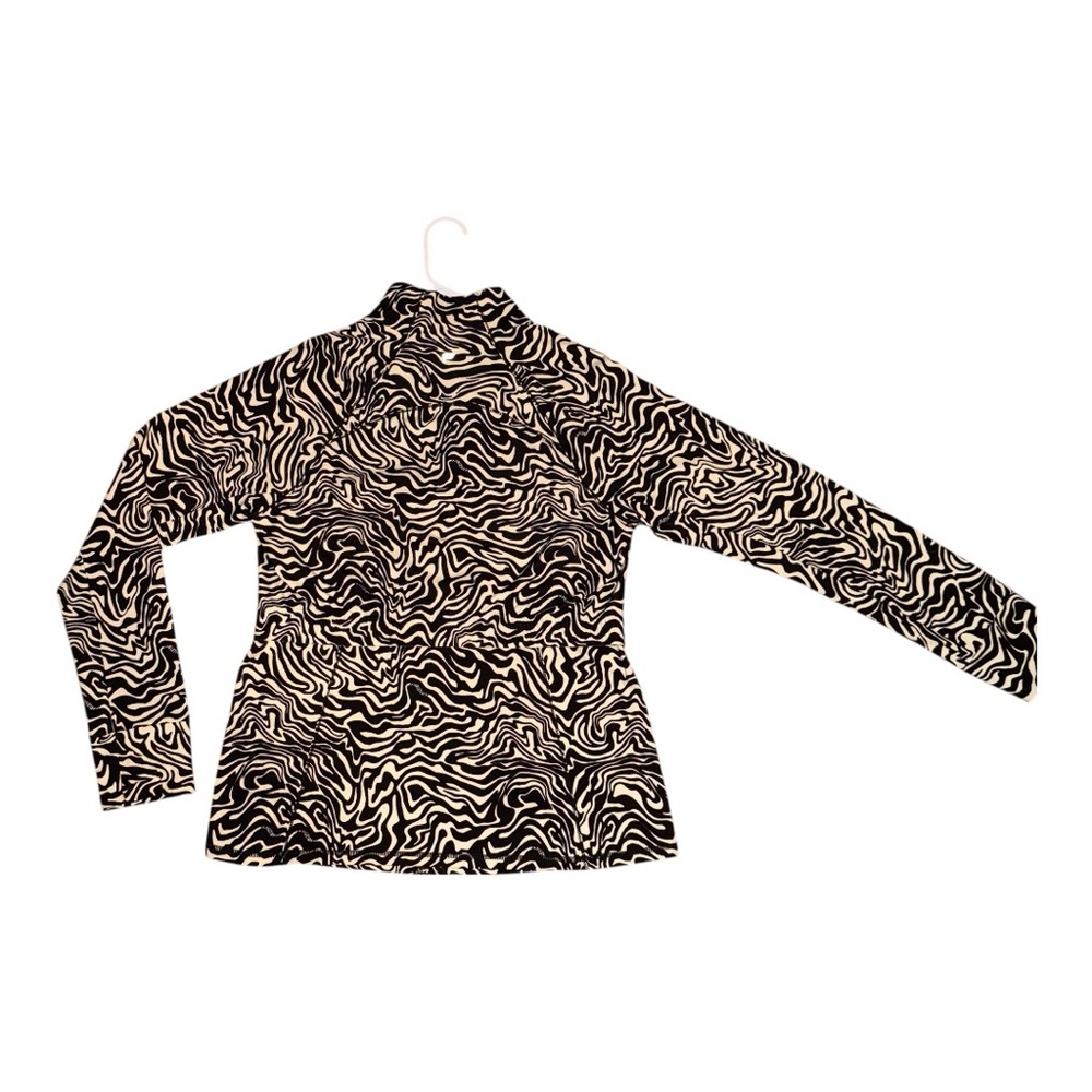 Fabletics XL Marbled Zebra Trinity Performance Activewear Zip Jacket w/ Pockets - Picture 16 of 16
